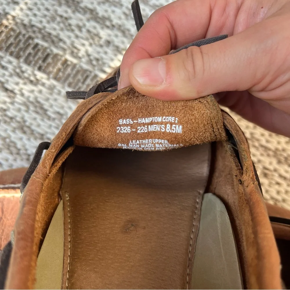 G.H. Bass Boat Shoes Hampton Core 2 Brown Leather Men’s Size 8.5 Summer Preppy